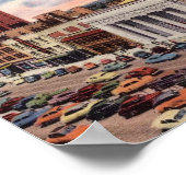 アウグスタ，ジョージア，ブロード通り,ヴィンテージビュー ポスター (角)