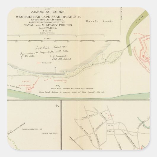 アウグスタ・スミス島、Ft Caswell、ウィルミントン スクエアシール (正面)