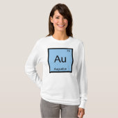 アウグストゥスの名前 化学元素 周期表 Tシャツ (正面フル)