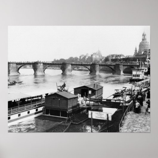 アウグストゥス橋、ドレスデン、1910年頃 ポスター (正面)
