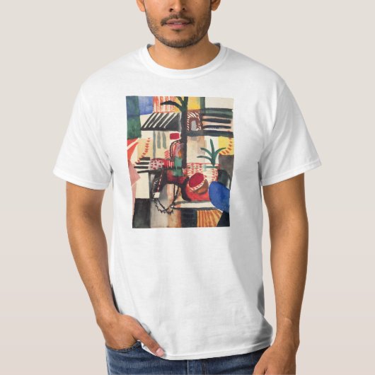 アウグスト・マッケ著ろばを持つ人 Tシャツ (正面)