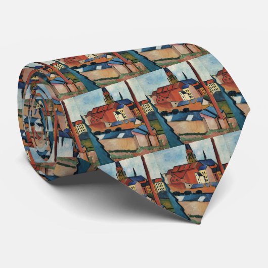 アウグスト・マッケ-ボンの家および煙突1911の油 ネクタイ (ロール)
