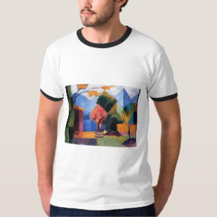 アウグスト・マッケ- Thuner湖1913の油の庭 Tシャツ