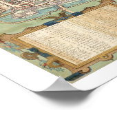 アウグスブルクの地図， 'Civitates Orbis Terrarum'から ポスター (角)