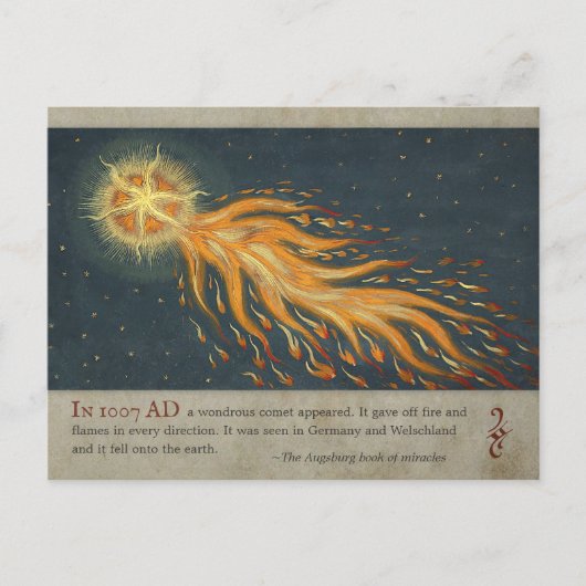 アウグスブルク奇跡の本CC0477からの彗星 ポストカード (正面)