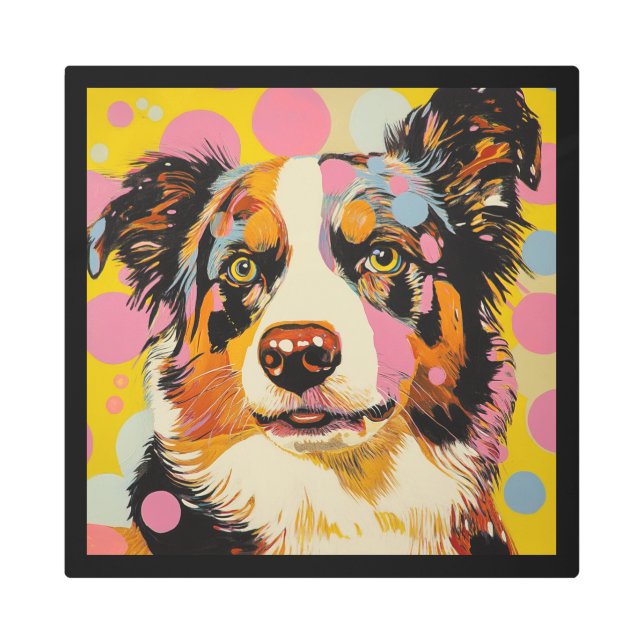 アウシお洒落ーポップ・アートのアート メタルプリント (正面)