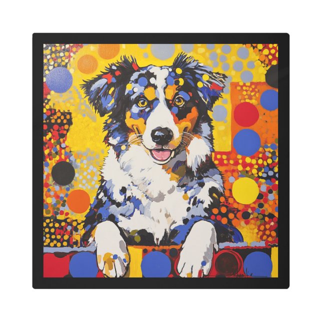 アウシカラフルーポップ・アートのアート メタルプリント (正面)