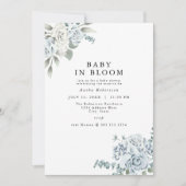 アウシャダスティブルーボーイベビーシャワー招待状 招待状 (正面)