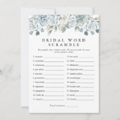 アウシャダスティブルーワードスクランブルブライダルシャワーゲーム 招待状 (正面)