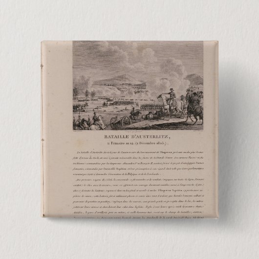 アウステルリッツの戦い、1805年12月2日 缶バッジ (正面)