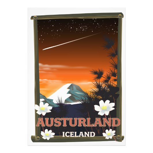 アウストルランド アイスランドの旅行ポスター フォトプリント            (正面)