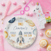 アウタースペースのまわりにファーストトリップザサンボーイ誕生日 ペーパープレート (パーティー)