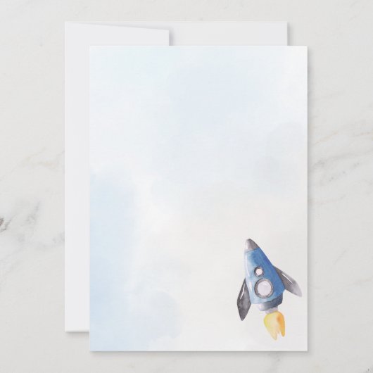 アウタースペースアドベンチャー誕生日招待状 招待状 (裏面)