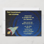 アウタースペースカウントダウン誕生日招待状 招待状 (正面)