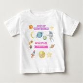 アウタースペースガールズ誕生日 ベビーTシャツ (正面)