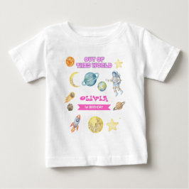 アウタースペースガールズ誕生日 ベビーTシャツ