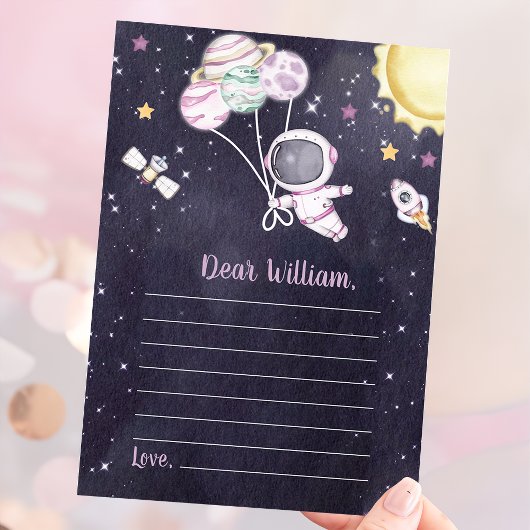アウタースペースガールベビーシャワー銀河系ベビー 招待状