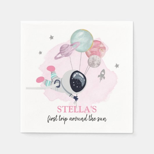 アウタースペースガール1stのまわりにトリップザサン誕生日 スタンダードカクテルナプキン (正面)