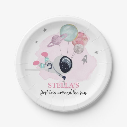 アウタースペースガール1stのまわりにトリップザサン誕生日 ペーパープレート (正面)