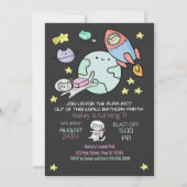 アウタースペースキャッツ誕生日招待状パーフル 招待状 (正面)
