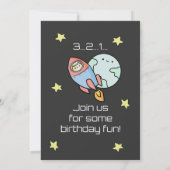 アウタースペースキャッツ誕生日招待状パーフル 招待状 (裏面)