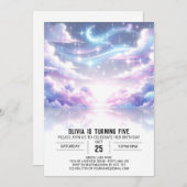 アウタースペースシアルデジタル誕生日 招待状 (正面/裏面)