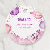 アウタースペースパープルピンク誕生日ありがとう フェイバータグ (裏面)