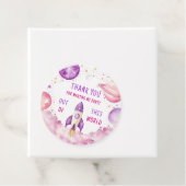 アウタースペースパープルピンク誕生日ありがとう フェイバータグ (インサイチュ)