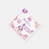 アウタースペースパープルファースト誕生日 スタンダードカクテルナプキン (角)