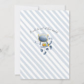 アウタースペースファースト誕生日招待状銀河系旅行 招待状 (裏面)