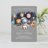 アウタースペースプラネタズグレーファースト誕生日 招待状 (スタンド正面)