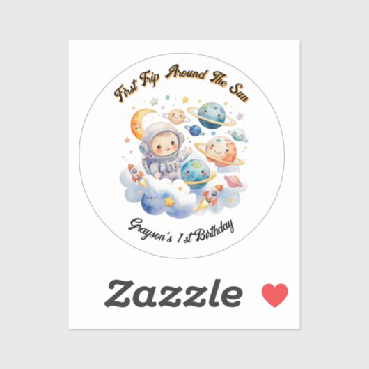 アウタースペースプラネタズブルーファースト誕生日 シール (シート)