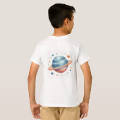 アウタースペースプラネタズブルーファースト誕生日 Tシャツ (裏面フル)