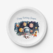アウタースペースプラネタズボーイ誕生日 ペーパープレート (正面)