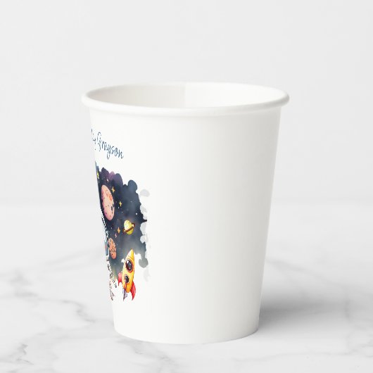 アウタースペースプラネタズボーイ誕生日 紙コップ (左)