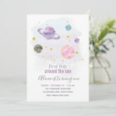 アウタースペースプラネットガールファースト誕生日招待状 招待状 (スタンド正面)