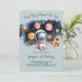 アウタースペースプラネツダスティブルーファースト誕生日 招待状 (スタンド正面)