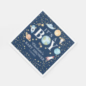 アウタースペースボーイズ赤ちゃんシャワー紙ナプキンス スタンダードランチョンナプキン (角)