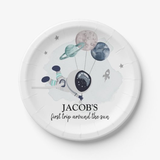 アウタースペースボーイ第1旅のまわりに行ザサン誕生日 ペーパープレート (正面)