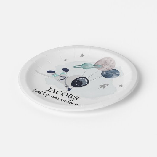 アウタースペースボーイ第1旅のまわりに行ザサン誕生日 ペーパープレート (アングル)