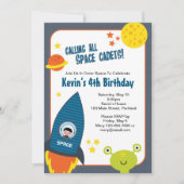 アウタースペースボーイ誕生日招待状 招待状 (正面)