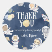 アウタースペースワイルドワンサファリボーイ誕生日 ラウンドシール (正面)