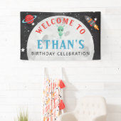 アウタースペース誕生日ビニールウェルカムバナー 横断幕 (インサイチュ)