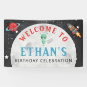 アウタースペース誕生日ビニールウェルカムバナー 横断幕 (横)