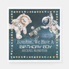 アウタースペース誕生日紙ナプキンス スタンダードランチョンナプキン