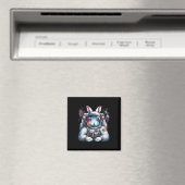 アウターバニーイースターデイラビットウサおもしろい宇宙 マグネット (インサイチュ (食洗機))
