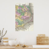 アウターバンクとノースカロライナ州東部の地図(1827年) ポスター (キッチン)