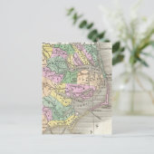 アウターバンクとノースカロライナ州東部の地図(1827年) ポストカード (スタンド正面)