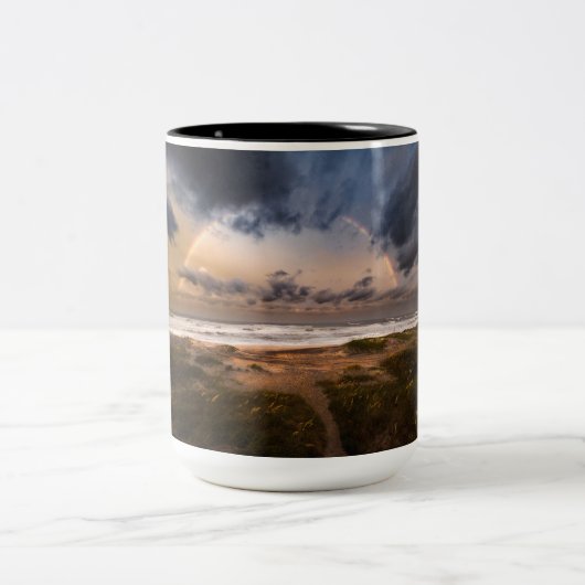 アウターバンクスビーチコーヒーマグ、レインボープロミス ツートーンマグカップ (中央)