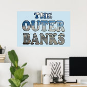 アウターバンクスビーチ文字 ポスター (ホームオフィス)